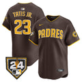 Men's Padres 2024 Spring Training Patch Vapor Premier Limited Jersey - All Stitched - Brown, Fernando Tatis Jr.