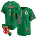 Men's Padres Mexico California Patch Vapor Premier Limited Jersey V2 - All Stitched - Green, Peter Seidler
