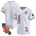 Men's Padres Mexico California Patch Vapor Premier Limited Jersey V2 - All Stitched - Pinstripe, Team