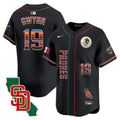 Men's Padres Mexico California Patch Vapor Premier Limited Jersey V2 - All Stitched - Black, Tony Gwynn