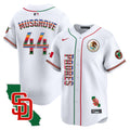 Men's Padres Mexico California Patch Vapor Premier Limited Jersey V2 - All Stitched - White, Joe Musgrove