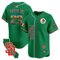 Men's Padres Mexico California Patch Vapor Premier Limited Jersey V2 - All Stitched - Green, Fernando Tatis Jr.
