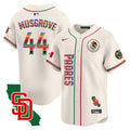 Men's Padres Mexico California Patch Vapor Premier Limited Jersey V2 - All Stitched - Cream, Joe Musgrove