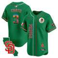Men's Padres Mexico California Patch Vapor Premier Limited Jersey V2 - All Stitched - Green, Jorge Cantu