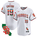Men's Padres Mexico California Patch Vapor Premier Limited Jersey V3 - All Stitched - Pinstripe, Tony Gwynn