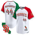 Men's Padres Mexico California Patch Vapor Premier Limited Jersey V3 - All Stitched - Alternate, Joe Musgrove