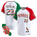 Men's Padres Mexico California Patch Vapor Premier Limited Jersey V3 - All Stitched - Alternate, Fernando Tatis Jr.