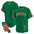 Men's Padres Mexico California Patch Vapor Premier Limited Jersey V3 - All Stitched - Green, Team