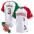 Men's Padres Mexico California Patch Vapor Premier Limited Jersey V3 - All Stitched - Alternate, Jorge Cantu