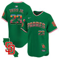 Men's Padres Mexico California Patch Vapor Premier Limited Jersey V3 - All Stitched - Green, Fernando Tatis Jr.