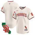 Men's Padres Mexico California Patch Vapor Premier Limited Jersey V3 - All Stitched - Cream, Team