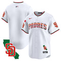 Men's Padres Mexico California Patch Vapor Premier Limited Jersey V3 - All Stitched - White, Team