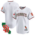 Men's Padres Mexico California Patch Vapor Premier Limited Jersey V5 - All Stitched - Pinstripe, Team