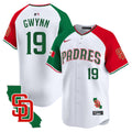 Men's Padres Mexico California Patch Vapor Premier Limited Jersey V5 - All Stitched - Alternate, Tony Gwynn