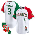 Men's Padres Mexico California Patch Vapor Premier Limited Jersey V5 - All Stitched - Alternate, Jorge Cantu