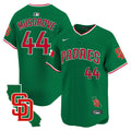 Men's Padres Mexico California Patch Vapor Premier Limited Jersey V5 - All Stitched - Green, Joe Musgrove