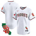 Men's Padres Mexico California Patch Vapor Premier Limited Jersey V5 - All Stitched - White, Team