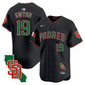 Men's Padres Mexico California Patch Vapor Premier Limited Jersey V5 - All Stitched - Black, Tony Gwynn