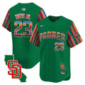 Men's Padres Mexico California Patch Vapor Premier Limited Jersey V6 - All Stitched - Green, Fernando Tatis Jr.