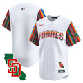 Men's Padres Mexico California Patch Vapor Premier Limited Jersey V6 - All Stitched - White, Team
