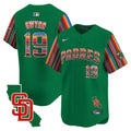 Men's Padres Mexico California Patch Vapor Premier Limited Jersey V6 - All Stitched - Green, Tony Gwynn