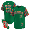 Men's Padres Mexico California Patch Vapor Premier Limited Jersey V6 - All Stitched - Green, Manny Machado