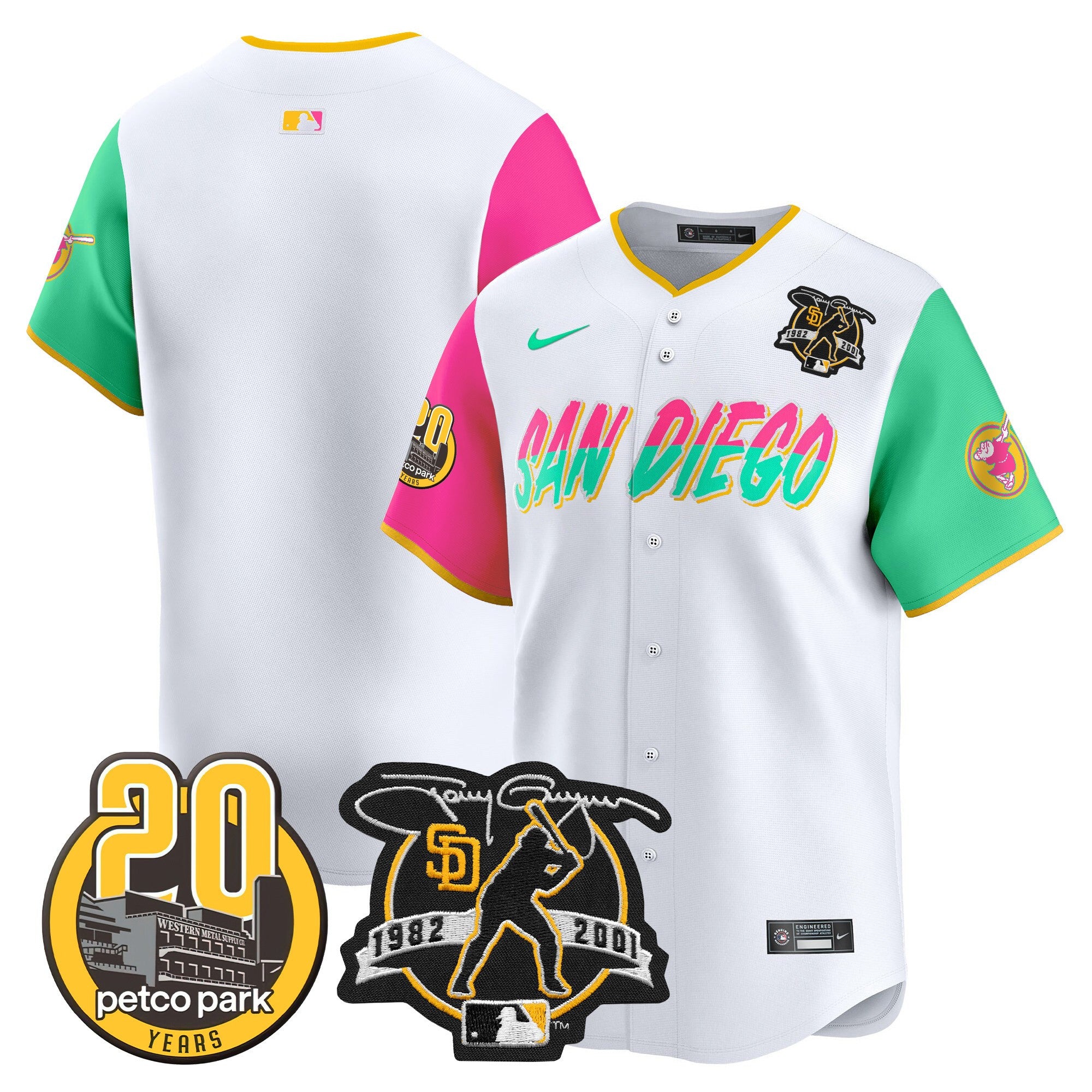 Men's Oakland Athletics Rickey Henderson Patch Vapor Premier Limited Jersey - All Stitched - White, Reggie Jackson