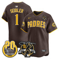Men's Oakland Athletics Rickey Henderson Patch Vapor Premier Limited Jersey - All Stitched - White, Brent Rooker