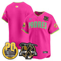 Men's Padres Tony Gwynn & Petco Park 20th Patch Vapor Premier Limited Jersey V2 - All Stitched - Pink, Team