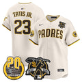 Men's Padres Tony Gwynn & Petco Park 20th Patch Vapor Premier Limited Jersey V2 - All Stitched