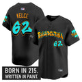 Men's Philadelphia Phillies 'Graffiti Broad Street Edition 'Vapor Premier Limited Jersey V2 - All Stitched - Black, Jason Kelce