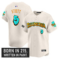 Men's Philadelphia Phillies 'Graffiti Broad Street Edition 'Vapor Premier Limited Jersey V2 - All Stitched - Cream, Bryson Stott