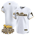 Men's Phillies 2008 World Series Champions Patch Vapor Premier Limited Jersey - All Stitched - White, Team
