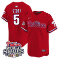 Men's Phillies 2008 World Series Champions Patch Vapor Premier Limited Jersey - All Stitched - Red, Bryson Stott