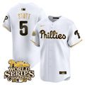 Men's Phillies 2008 World Series Champions Patch Vapor Premier Limited Jersey - All Stitched - White, Bryson Stott