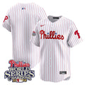 Men's Phillies 2008 World Series Champions Patch Vapor Premier Limited Jersey - All Stitched - White Gold, Team