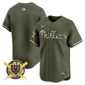 Men's Phillies Armed Forces Day Vapor Premier Limited Jersey - All Stitched - Green, Team