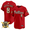 Men's Phillies Armed Forces Day Vapor Premier Limited Jersey - All Stitched - Red, Nick Castellanos