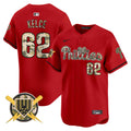Men's Phillies Armed Forces Day Vapor Premier Limited Jersey - All Stitched - Red, Jason Kelce