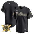 Men's Phillies Armed Forces Day Vapor Premier Limited Jersey - All Stitched - Black, Team