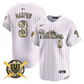 Men's Phillies Armed Forces Day Vapor Premier Limited Jersey - All Stitched - Pinstripe, Bryce Harper