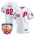 Men's Phillies Cole Hamels Patch Vapor Premier Limited Jersey - All Stitched - White Limited, Jason Kelce