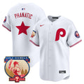 Men's Phillies Cole Hamels Patch Vapor Premier Limited Jersey - All Stitched - White Limited, Phanatic
