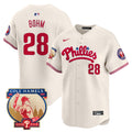 Men's Phillies Cole Hamels Patch Vapor Premier Limited Jersey - All Stitched - Cream, Alec Bohm