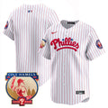 Men's Phillies Cole Hamels Patch Vapor Premier Limited Jersey - All Stitched - White Pinstripe, Team