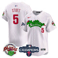 Men's Phillies Phanatic 2024 NL East Division Champions Vapor Premier Limited Jersey - All Stitched - White Pinstripe, Bryson Stott