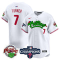 Men's Phillies Phanatic 2024 NL East Division Champions Vapor Premier Limited Jersey - All Stitched - White, Trea Turner