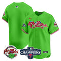 Men's Phillies Phanatic 2024 NL East Division Champions Vapor Premier Limited Jersey - All Stitched - Green, Team