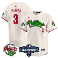 Men's Phillies Phanatic 2024 NL East Division Champions Vapor Premier Limited Jersey - All Stitched - Cream, Bryce Harper