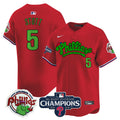 Men's Phillies Phanatic 2024 NL East Division Champions Vapor Premier Limited Jersey - All Stitched - Red, Bryson Stott